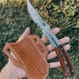 Phantom-Handmade butterfly knife flail knife red sand iron wood