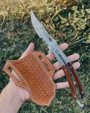 Phantom-Handmade butterfly knife flail knife red sand iron wood