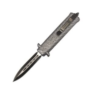 4.15INCH Dual Action stiletto knife-Silver