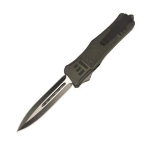 4inch OTF Delta Black Straight Edge Knife