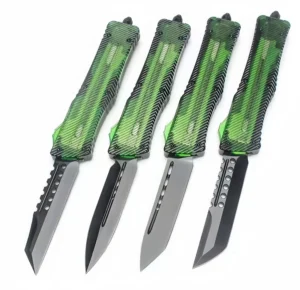 Clear Amber Handle OTF Knife