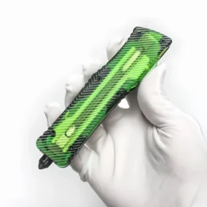 Clear Amber Handle OTF Knife