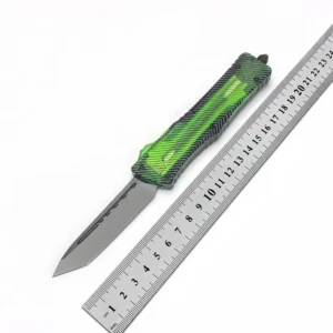 Clear Amber Handle OTF Knife