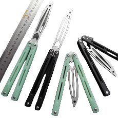 Butterfly Knife Trainer Cnc Process Sleeve Structure Butterfly Knife Fancy Anti-Slip Handle Unsharpened Practice