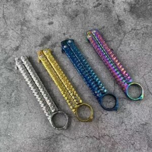 Balisong Karambit Eagle Claw Variation Fling Knife Color Titanium Edition