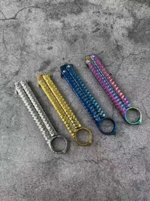 Balisong Karambit Eagle Claw Variation Fling Knife Color Titanium Edition