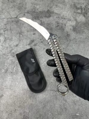 Balisong Karambit Eagle Claw Variation Fling Knife Color Titanium Edition