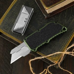 OTF Box Cutter Utility Knife Blade Knife Equipped With 5 Blades