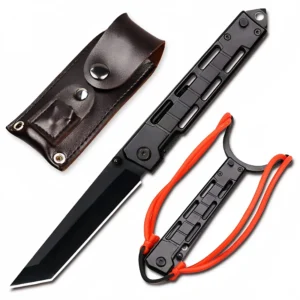 8INCH Tanto Camping Folding Slingshot Knife