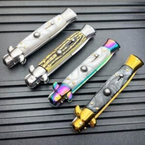 8.75 Inch Italian stiletto switch blade auto pocket knife