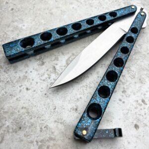 High Quality Helix Butterfly Balisong Knife BLUE