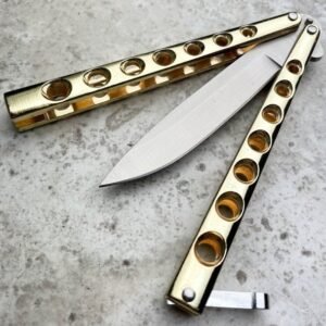 High Quality Helix Butterfly Balisong Knife GOLD