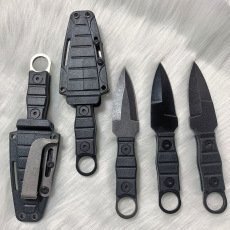 Outdoor straight knife, high hardness, sharpness, tactical small straight knife, with K sheath A-2 stone wash/black handle