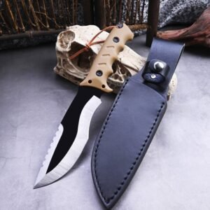 Tracker outdoor survival knife camping survival self-defense knife integrated keel high hardness tactical knife