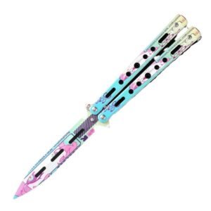 Butterfly knife CSGO butterfly knife unsharpened all-steel butterfly knife sling knife folding knife butterfly knife trainer practice knife