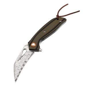 GT989 Damascus Swiss Knife Folding Knife Outdoor Fruit Knife Pocket Knife Camping Color Shell Folding Knife