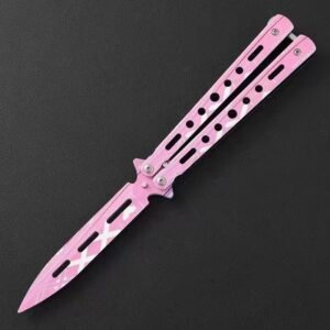 Butterfly knife CSGO butterfly knife unsharpened all-steel butterfly knife sling knife folding knife butterfly knife trainer practice knife