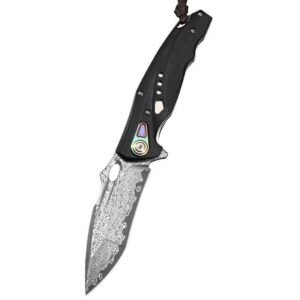 Forged Damascus steel folding knife outdoor camping high hardness knife tactical survival portable knife