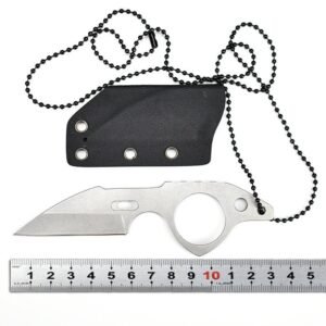 One-piece steel portable mini knife Neck Knife
