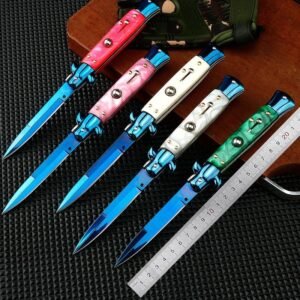 Outdoor multi-function folding knife camping tool high hardness stainless steel fruit knife