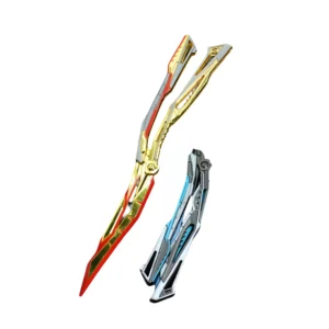 Crossfire game peripheral metal model foldable butterfly knife trainer crafts