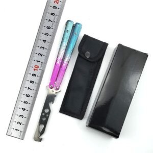 Butterfly practice knife ice flower unsharpened portable fancy outdoor