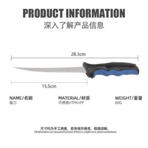 6 inch outdoor fishing bendable filet knife