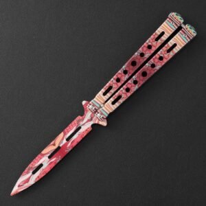 Butterfly knife CSGO butterfly knife unsharpened all-steel butterfly knife sling knife folding knife butterfly knife trainer practice knife