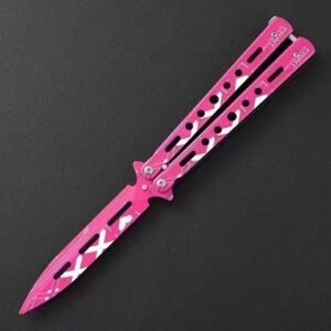 Butterfly knife CSGO butterfly knife unsharpened all-steel butterfly knife sling knife folding knife butterfly knife trainer practice knife