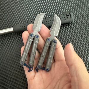 Mini Butterfly Knife Mini Balisong​ Tainless Steel Practice Knife Key Sharp Fruit Knife
