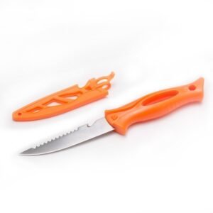 4-inch red stainless steel small fishing knife
