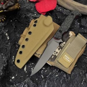 Outdoor survival straight knife high hardness adventure wilderness survival straight knife-03