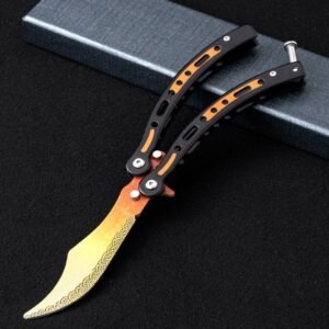 Butterfly practice knife CSGO folding unsharpened hand-throwing ornamental knife hand training knife