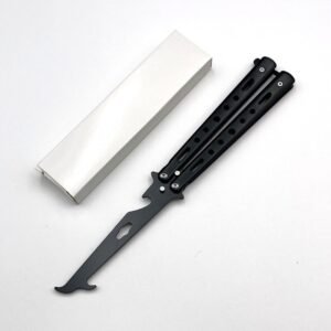 All-steel multifunctional butterfly swing knife unsharpened folding practice knife