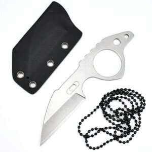 One-piece steel portable mini knife Neck Knife
