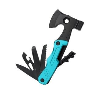 Multifunctional survival axe pliers folding knife pliers hammer with flint multi-purpose tool portable life-saving axe—BLUE