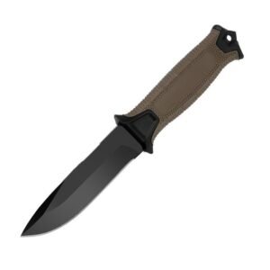 Hunting knife High hardness tactical wilderness survival knife-Brown