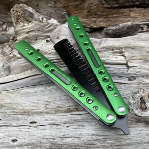 Balisong Butterfly Comb Outdoor Camping Practice Comb Ball Bearings, Practice Tools Butterfly Comb