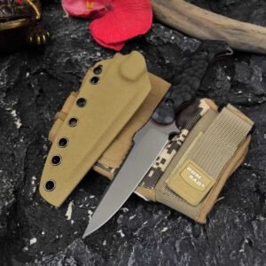 Outdoor survival straight knife high hardness adventure wilderness survival straight knife-02