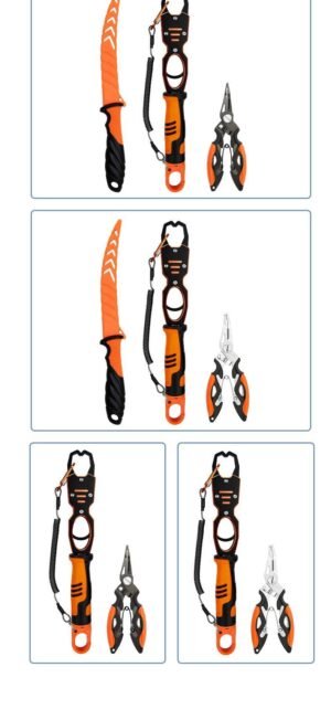 Fishing knife combination multifunctional fish catcher aluminum alloy with scale fish control set