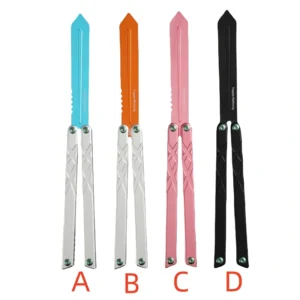 Swordfish training knife butterfly folding knife swing knife practice unsharpened 7 series butterfly knife