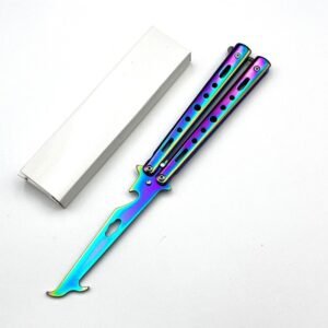 All-steel multifunctional butterfly swing knife unsharpened folding practice knife
