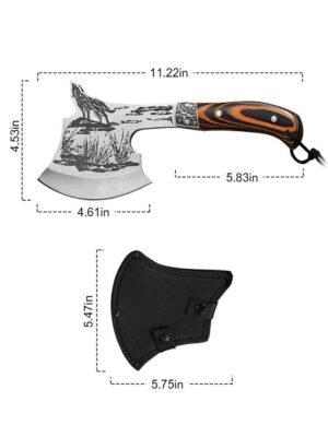 MultiPurpose Axe, Survival Axe Multi-function Outdoor Camping Tactical Wolf-head Axe Hunting Tools Portable Tomahawk