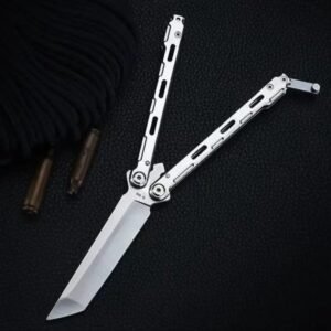 New Professional Butterfly KnifePractice Folding KnifeFolding KnifeThrowing KnifeTraining ToolUnbladed