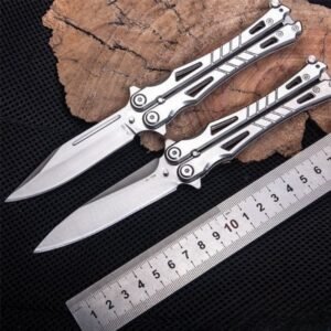 New Professional Butterfly KnifePractice Folding KnifeFolding KnifeThrowing KnifeTraining ToolUnbladed