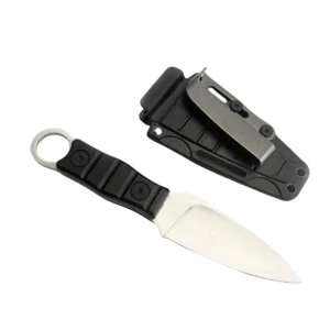 Outdoor straight knife, high hardness, sharpness, tactical small straight knife, with K sheath A-5 Sanding/Black handle