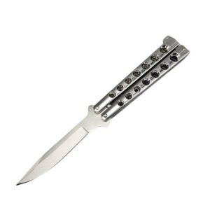 High Quality Helix Butterfly Balisong Knife Silver