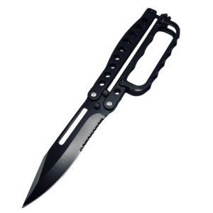 butterfly trench knife-4 colors folding Balisong with knuckle guard