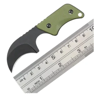 Neck Knife G10 handle with kydex sheath EDC tool -Greeng