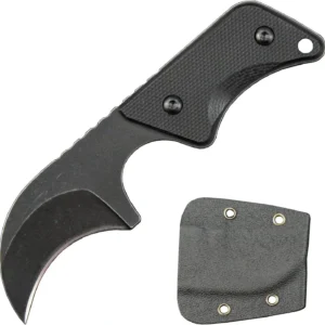 Neck Knife G10 handle with kydex sheath EDC tool -Black